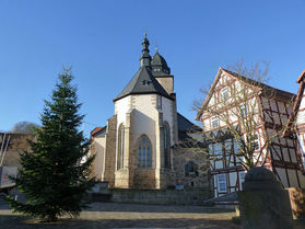 Abbau des Gerüstes an der Südseite (Foto: Karl-Franz Thiede)